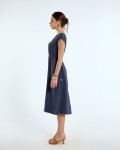 SIXDO G-Navy Khaki Loose Dress